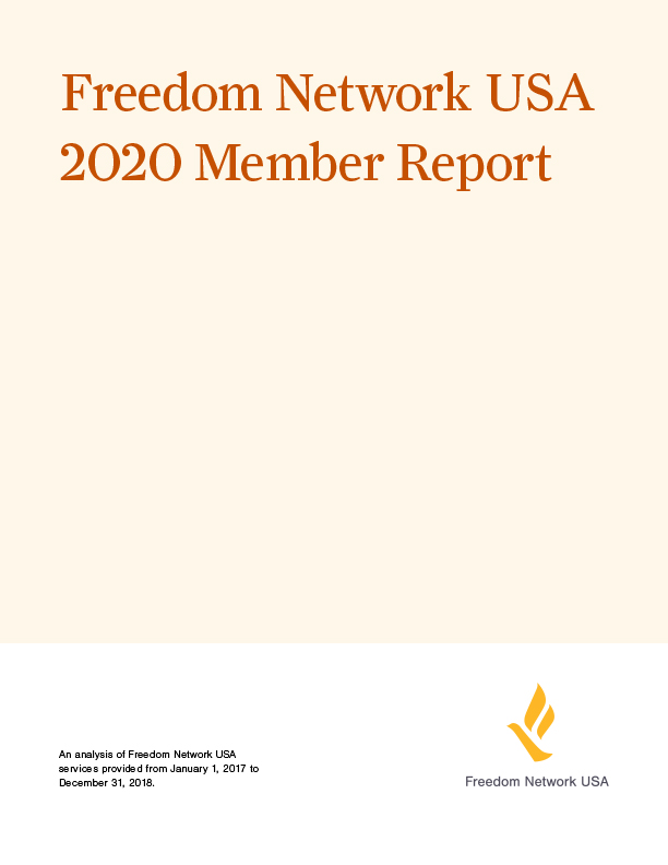 Cover of 2020 Freedom Network member report
